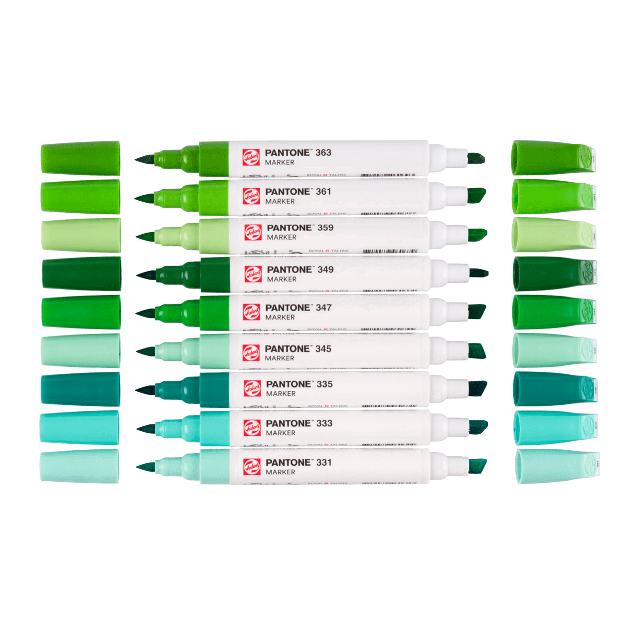 Set De 9 Rotuladores Talens Pantone City Doble Punta | Tinta Pigmentada A Base De Agua | Punta Pincel Y Cincel Para Ilustración Y Diseño